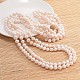 Natural Pearl Nuggets Beads Necklace NJEW-P126-A-03-1
