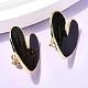 Серьги-гвоздики Heart 201 из нержавеющей стали с эмалью EJEW-Z151-12G-02-3