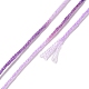 10かせ 6層ポリエステル刺繍フロス  クロスステッチの糸  セグメント染め  紫色のメディア  0.5mm  約8.75ヤード（8m）/かせ OCOR-K006-A34-3