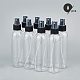 BENECREAT 8 Pack 200ml Clear Fine Mist Spray Bottles with Black Atomiser Sprays Empty Plastic Travel Bottle Set with 10pcs 3ml Droppers TOOL-BC0008-66-6