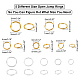 Unicraftale 1000Pcs 5 Style Iron Jump Rings IFIN-UN0001-04-3