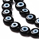 Chapelets de perles rondes de chalumeau manuelles de mauvais œil LAMP-L058-6mm-18-4