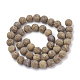 Chapelets de perles en jaspe de peau d'éléphant naturelle/pierre de miriam/pierre de calligraphie G-T106-124-3