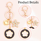 WADORN 2 Colors Flower Bag Charms for Women KEYC-WR0001-21-4