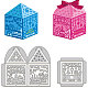GLOBLELAND 3D Happy Birthday Box Cutting Dies for Card Making 3D Gift Box Die Cuts Carbon Steel Embossing Stencils Template for DIY Scrapbooking Album Craft Decor DIY-WH0309-1571-1