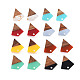 Boucles d'oreilles bicolores en résine et bois de noyer MAK-N032-031-1