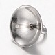304 ciondolo a forma di spilla con perle a forma di tazza in acciaio inossidabile X-STAS-L143-01-3