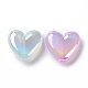 UV Plating Rainbow Iridescent Luminous Acrylic Beads OACR-E010-10-2