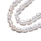 Fili di perle di perle d'acqua dolce coltivate naturali PEAR-N012-02I-4