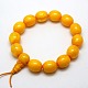 Elastic Stretch Buddhist Jewelry Resin Barrel Mala Beaded Bracelets BJEW-L236-03-2