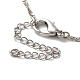 Halskette mit Herzanhänger aus Kunstharz und Singapurketten NJEW-C003-01D-4