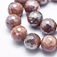 Fili di perline in pietra di sunstone naturale placcati G-K256-17-20mm-3