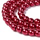 20 Colors Glass Pearl Beads Strands HY-X0011-6mm-01-3