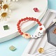 Love Flower Beads Stretch-Armband für Kinder BJEW-JB06954-4