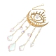 Подвески из кристаллов кварца и латуни HJEW-M007-02A-G-2