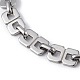 304 Stainless Steel Oval & Rectangle Link Chain Bracelet for Men Women BJEW-G669-24P-2