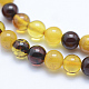 Perles d'ambre naturel brins G-P336-16-6mm-3