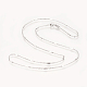 Ожерелья-цепочки из серебра 925 пробы с родиевым покрытием STER-L059-15P-2
