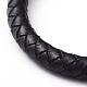 Bracelets unisexes de cordon en cuir tressé BJEW-JB04942-02-2