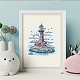 GLOBLELAND Lighthouses Clear Stamps Seagulls Sailboats Sea Background Silicone Clear Stamp Seals for Cards Making DIY Scrapbooking Photo Journal Album Decoration DIY-WH0167-57-0047-4