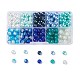 Mezcla de hornear pintado de cristal crackle y cuentas de perlas de vidrio HY-X0009-8mm-03-1