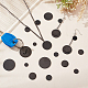 PH PandaHall 36pcs Metal Stamping Blank Tags 6 Sizes Blank Stamping Tag 304 Stainless Steel Metal Discs Black Pet ID Tags for Earring Necklace Bracelet Jewelry Making STAS-PH0004-48-6