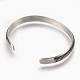 304 Stainless Steel Cuff Bangles BJEW-P192-07AS-2