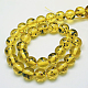 Buddhist Jewelry Beaded Findings Resin Imitation Amber Round Bead Strands RESI-L002-12mm-G012-2