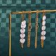 Braccialetti con ciondoli in ottone e set di braccialetti a catena marciapiede BJEW-SZ0001-005G-4