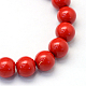 Baking Painted Pearlized Glass Pearl Round Bead Strands HY-Q330-8mm-55-2