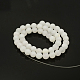 Rotondi naturali giada bianca fili di perle G-P070-01-6mm-3