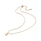 Collier pendentif coeur avec chaînes de corde torsadées NJEW-G074-45G-3