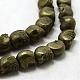 Electroplated Natural Pyrite Beads Strands G-N0258-S-01-3