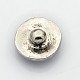 Boutons pression de bijoux avec strass de grade A plat rond en alliage de zinc d'argent antique SNAP-O020-06B-NR-2