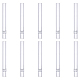 Superfindings 10 шт. стеклянная труба высокая прозрачная труба прямая стеклянная насадка, прозрачные, 105x12 мм, отверстие : 8 мм