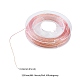 10 ロール 3 層メタリックポリエステル糸  ラウンド  刺繍やジュエリー作りに  ピンク  0.3mm  約24ヤード（22m）/ロール  10のロール/グループ MCOR-YW0001-03C-5