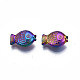 Rack Plating Rainbow Color Alloy Beads PALLOY-S180-331-3