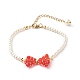 Acrylique transparent avec perles de verre boucles d'oreilles créoles et colliers pendentifs et bracelets de perles ensembles de bijoux SJEW-TA00001-10