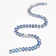 Faceted Hexagon Electroplate Glass Beads Strands EGLA-F090-B02-2