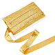 AHANDMAKER 20 Yards Gold Elastic Sequins Trim OCOR-WH0077-01-1