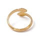 Ion Plating(IP) 304 Stainless Steel Double Snake Open Cuff Ring for Women RJEW-C045-14G-3
