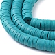 15 couleurs de brins de perles en argile polymère faites à la main et écologiques CLAY-US0001-01-3
