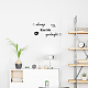 SUPERDANT Vinyl Wall Stickers Always Kiss Me Goodnight Wall Decal Wall Art Stickers for Home Bedroom Living Room Decorations Black DIY-WH0228-241-4