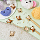 Nbeads bricolage bovins perles de silicone protecteurs d'aiguille à tricoter/bouchons d'aiguille à tricoter avec marqueurs de point IFIN-NB0001-55-4