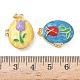 Латунь эмаль Locket подвески KK-F923-03B-G-4