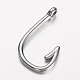 304 Stainless Steel Hook Clasps STAS-E133-093P-1