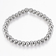 Bracelets extensibles avec perles en 304 acier inoxydable BJEW-K174-02P-1
