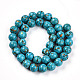 Окрашенные синтетической бирюзы круглые бусины пряди TURQ-Q100-01C-01-01-2