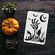 FINGERINSPIRE Zombie Hand Stencil 29.7x21cm/11.7x8.3inch Reusable Zombie Hands Pattern Stencil Moon Bat Tomb Zombie Hands Halloween Stencils for Painting on Wall DIY-WH0202-331-3