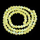 Imitez des brins de perles en verre givré bicône en cristal autrichien GLAA-F029-TM4mm-A21-3